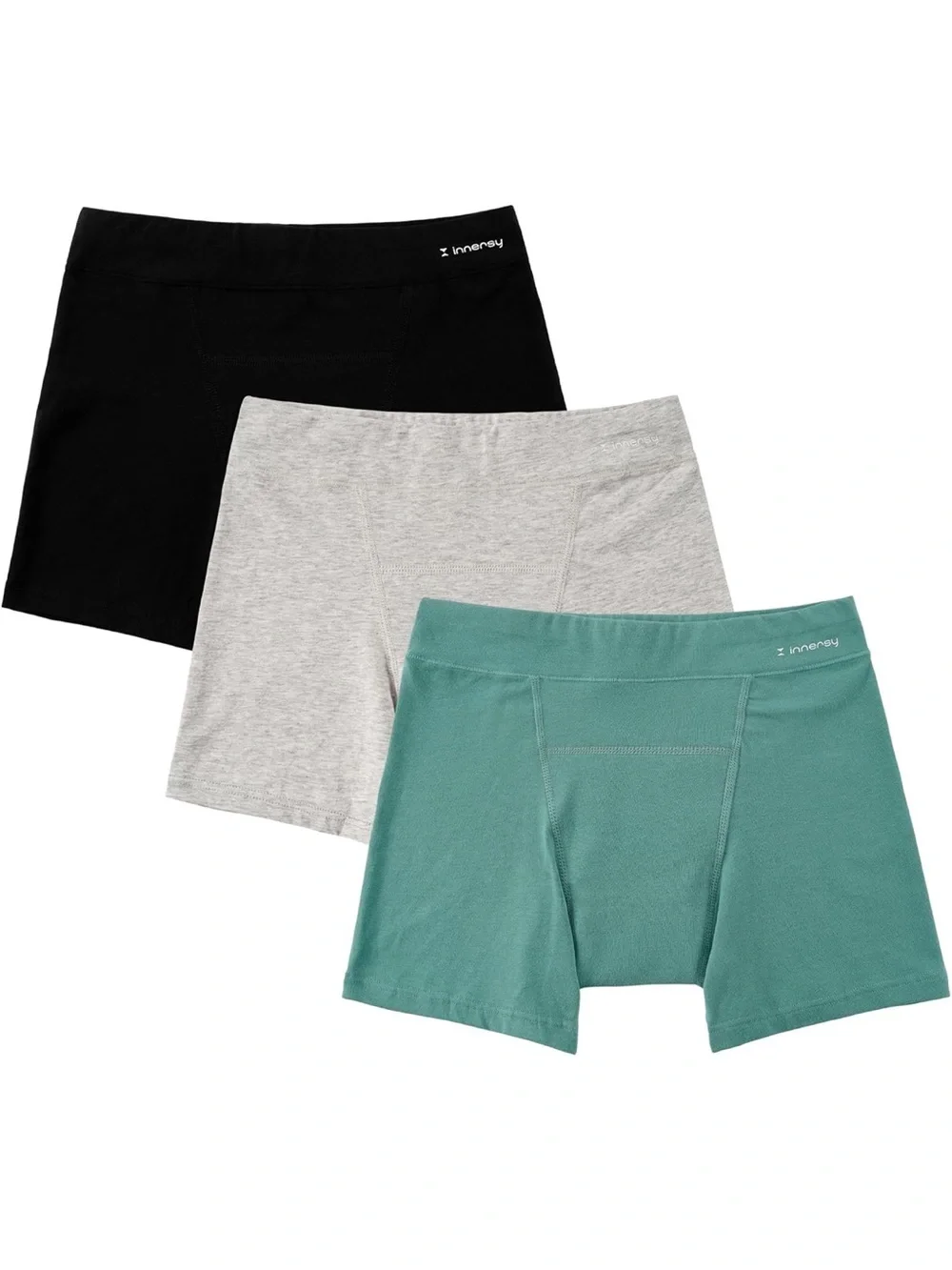 INNERSY Girls Period Underwear Cotton Boyshorts 3 Pack 12-14 yrs. 1567/bb10-1